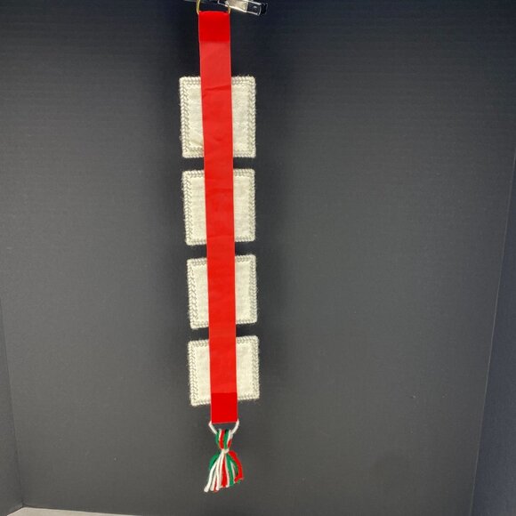 Vintage Cross Stitch JOY Christmas Hanger Wall Decor - Picture 5 of 8